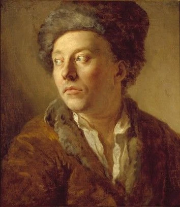 Portrait of a white man wearing a fur hat and coat.